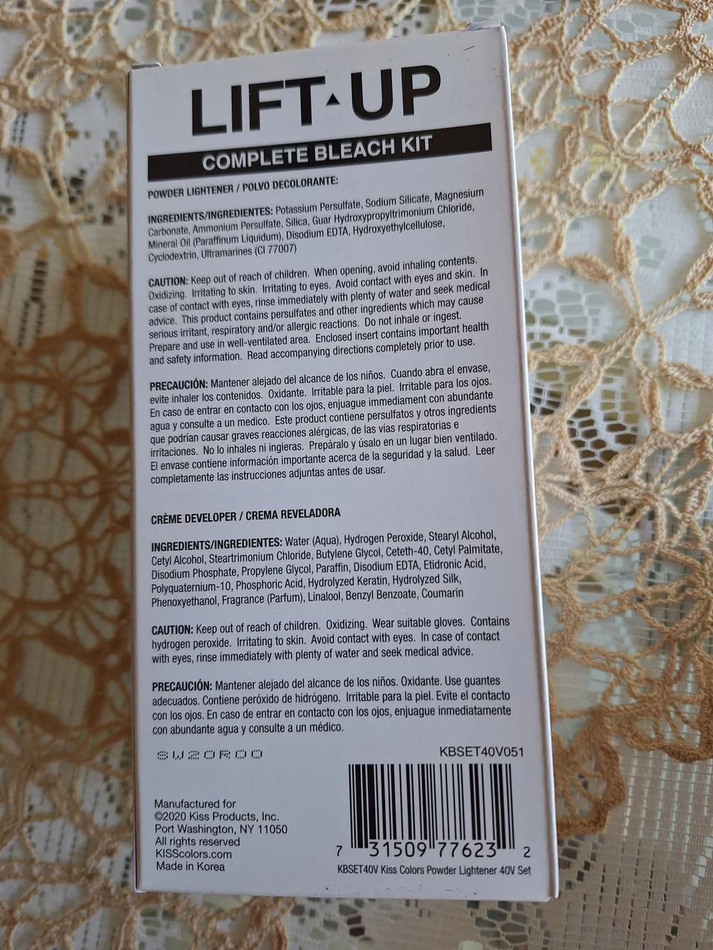 KISS Lift-Up Complete Bleach Kit — Maximum Strength White Hair Bleach